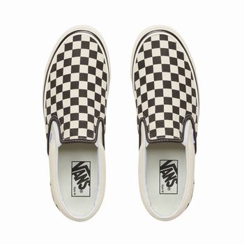 Panske Tenisky Vans Anaheim Factory Classic Slip-On 98 Čierne/Biele VA93QCMOZ